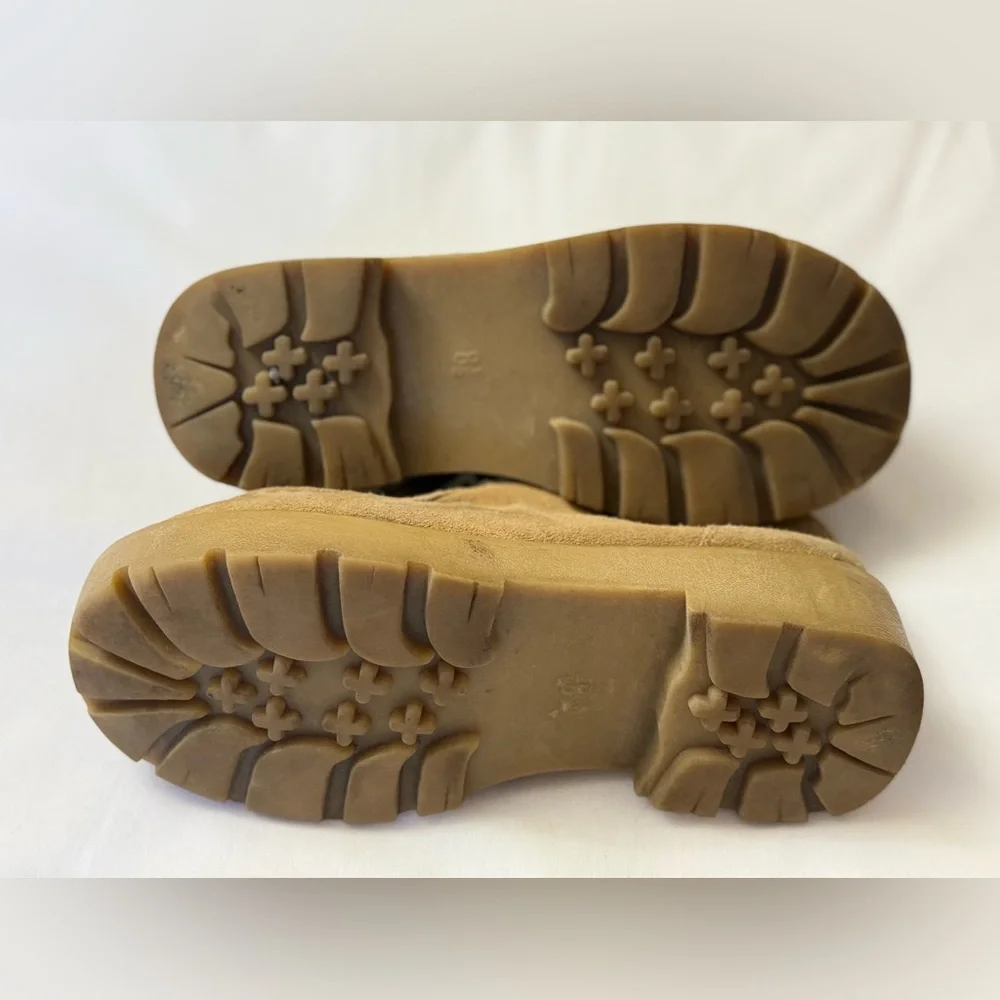 Vintage Y2K Mudd Sara Suede Leather Lug Sole Chunky Heels Loafers Platform Shoes